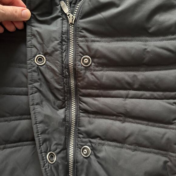 Eddie Bauer Goose Down Puffer Coat Hooded Cinch Waist Large Tall - Picture 4 of 12